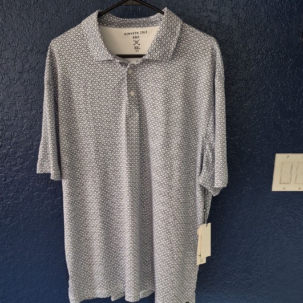 Kenneth Cole Blue Polo Shirt Classic Design